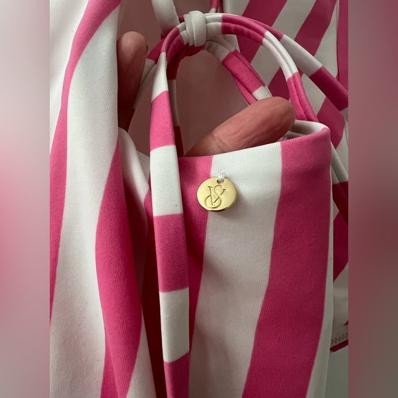 Victoria’s Secret Pink Cabana Stripe Scoop Neck Swimsuit (Size L) - Picture 8 of 9